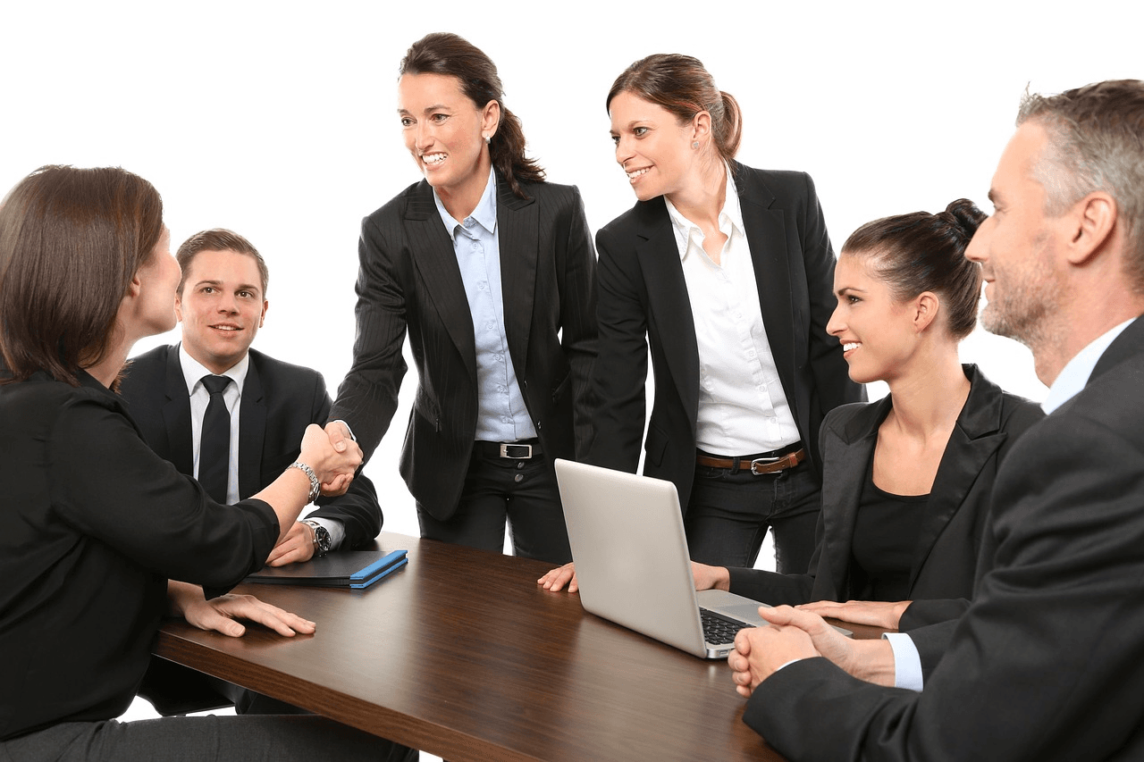 Business team meeting and partnership discussion