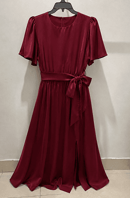 Red dress product shot
