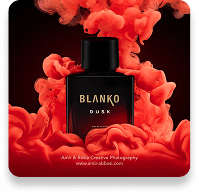 Premium fragrance ad product image example